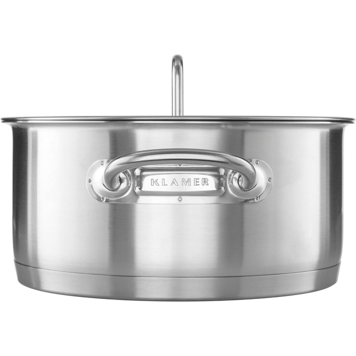 Набір каструль з нержавіючої сталі зі скляними кришками, 4 предмети Klamer