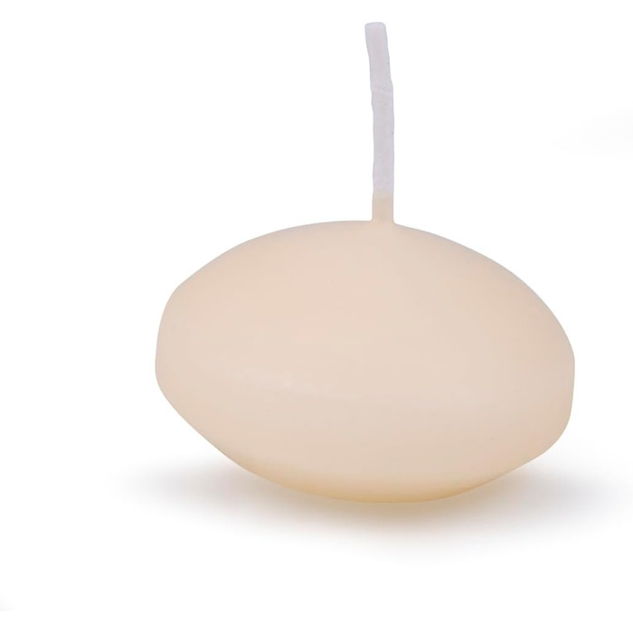 Набір плаваючих свічок DONAU HOME/ / 12 шт. / 2,8 x Ø 4,8 см / час горіння 4 години / Плаваючі воскові свічки без парфумів / Плаваючі теплі чайні свічки / для вечері, весілля, басейну 12 шт. (овальна форма, 12 шт. , кремові)