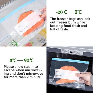 Вакуумні пакети 60 пакетів 10 х 20/ 15,5 х 23/ 32 х 26,5 см lalago