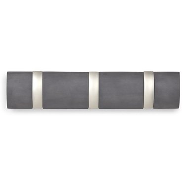 Вешалка настенная горизонтальная flip 3 крючка дерево/никель Umbra