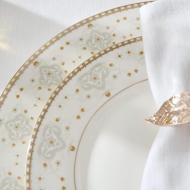 Столовий сервіз на 6 персон, 20 предметів, білий/сріблястий OSAKA MULTI CASA MEX