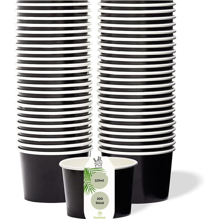 Набір паперові стаканчики для морозива 200 шт. 120 мл DeinPack