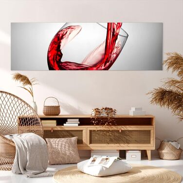 Картина на полотні з келихом вина 160 x 50 см ARTTOR