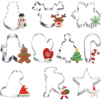Набір різдвяних формочок для печива, 10 шт. tarumedo