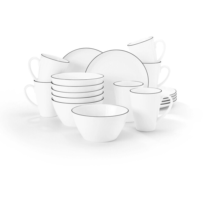 Набір посуду для сніданку із 18 предметів Black Line Lido Seltmann Weiden