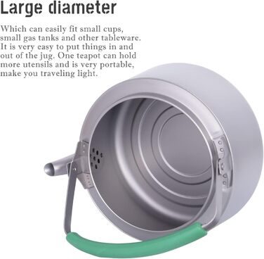 Кемпінговий титановий чайник  1200 мл. iBasingo