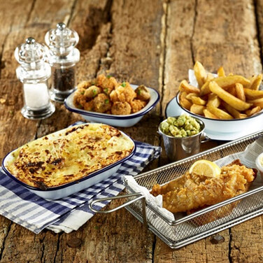 Страва емальована, 18х13, 5х4 см біла з синім обідком, GenWare