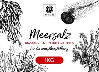 Нітритна сіль з морською сіллю для копчення 1 кг Fuduu.de