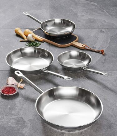 Сковорода 20 см нержавіюча сталь Industar Gastrosus