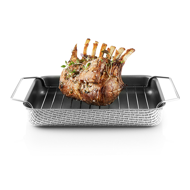 Жаровня с решёткой 25х18 см серая Roasting Pan Eva Solo