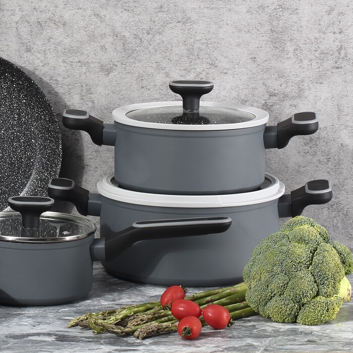 Каструля зі скляною кришкою 24 см 4,65 л LAURA Fissman