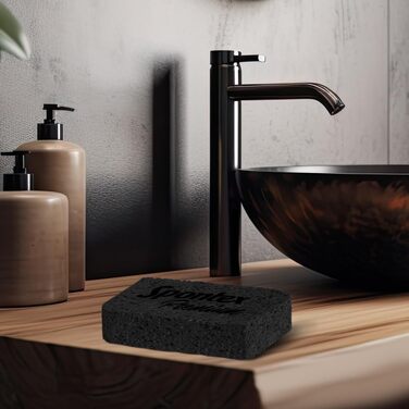 Набір губок для миття 3 шт. 10,8 x 6,8 x 30 см чорний Spontex