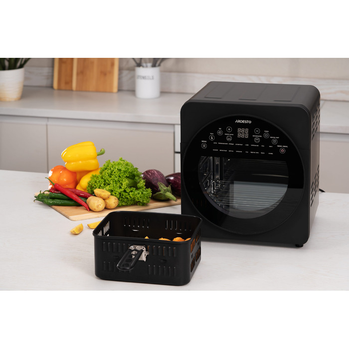 ARDESTO Мультипіч, 1700Вт, об'єм-14.5л, сенсорне керування, 50-220°C, нержав.сталь/пластик, сіро-чорний