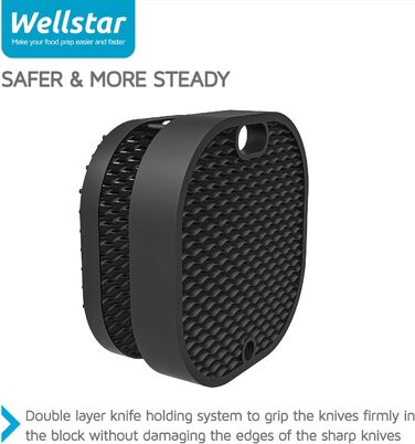 Ножовий блок на 16-18 ножів, білий WELLSTAR