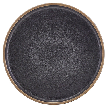 Тарелка презентационная 18*2.3 см с низким вертикальным бортом, Kava Black Stoneware Raw Wall, GenWare
