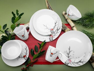 Набір посуду на 4 персони, 16 предметів, Luna Deer Creatable