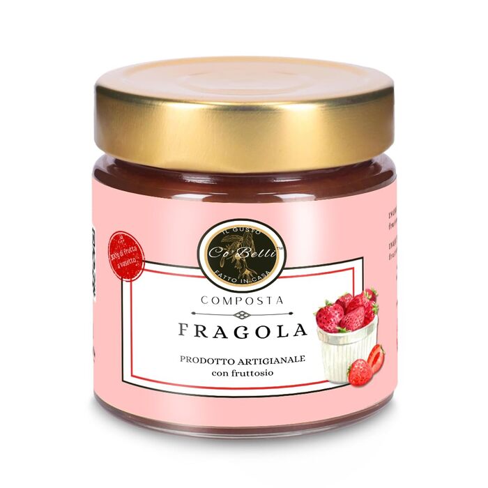 Варенье клубники без глютена 220 г CO’ BELLI IL GUSTO FATTO IN CASA