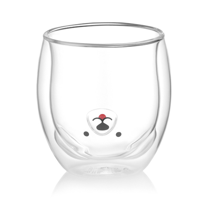 ARDESTO Набір чашок з подвійними стінками Animals, 300мл, 2шт, боросилікатне скло, прозорий