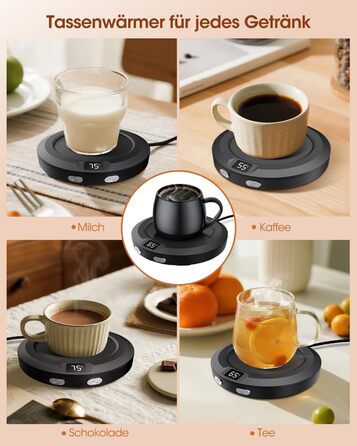 Подогреватель чашек с автоматическим выключением 2-12 часов, черный MXMZHXU