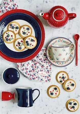 Тарілка для пасти 21,5 см, темно-синя Alice GreenGate