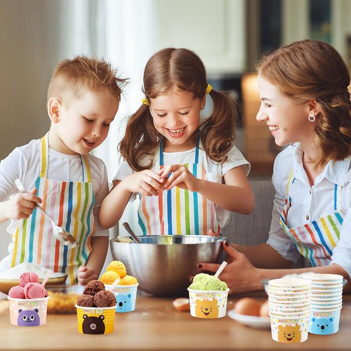 Набір паперові стаканчики для морозива 40 шт. 150 мл dellyy