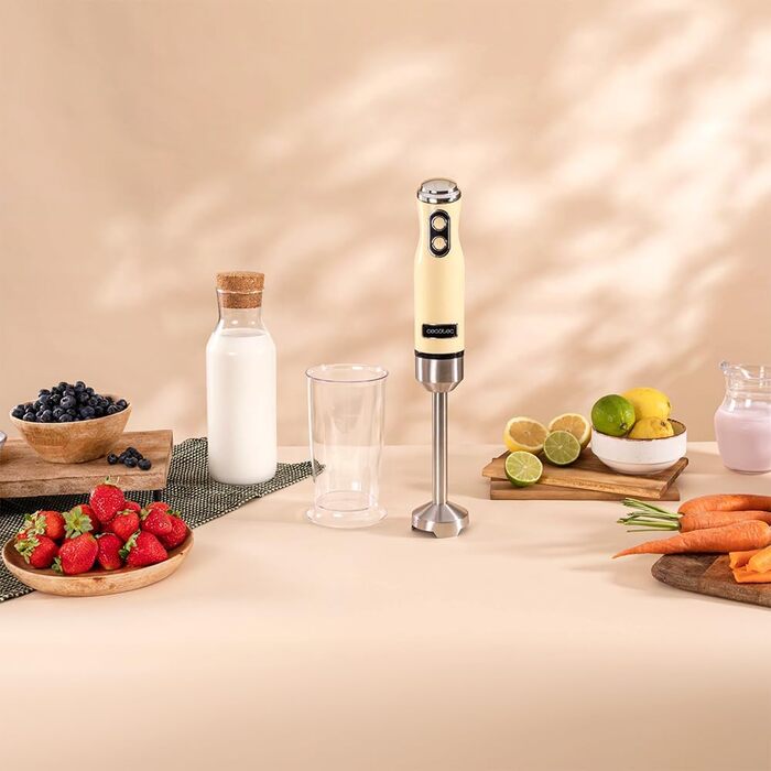 Блендер ручний 1200 Вт жовтий Power RetroYellow 1200MAX Cream & Crush Cecotec