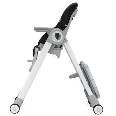 Дитячий стільчик для годування з 4 колесами та функцією гальма від 6 місяців чорний Momi