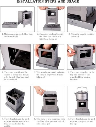 Титановая кемпинговая печь iBasingo Ti2010C