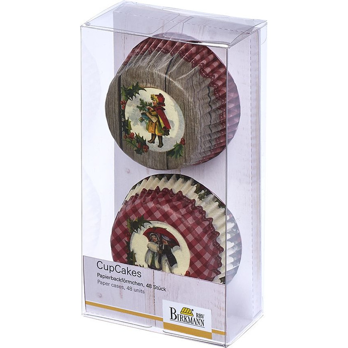 Набір форм для випічки капкейков, 48 шт, 7 см, Winter-Poesie RBV Birkmann