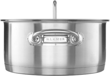 Набір каструль з нержавіючої сталі зі скляними кришками, 4 предмети Klamer