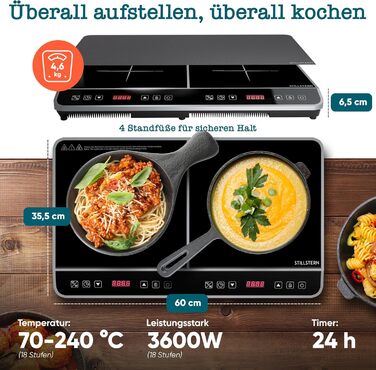 Подвійна індукційна варильна поверхня 3600 Вт Stillstern