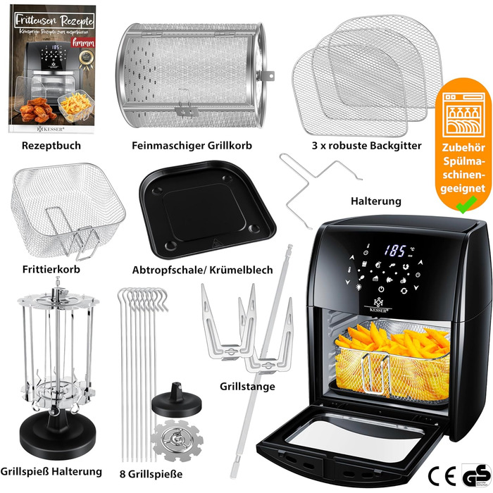 Аерофритюрниця 9в1 1800 Вт KESSER