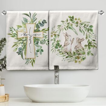 Різдвяні кухонні рушники Kwlegh, рушник для рук, різдвяна ялинка, цукерка-тростина, сніжинка, рушник для пальців, набір з 2 шт. , милий чоловічий банний рушник, високопоглинаючі рушники, 36 x (великодні)