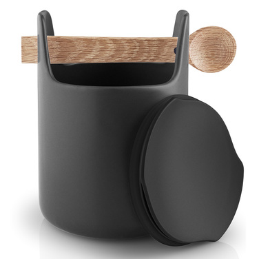 Ємність для зберігання з ложкою чорна 15 см Eva Solo