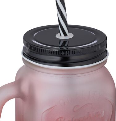 Стаканы для напитков с крышкой и трубочкой 400 мл Relaxdays