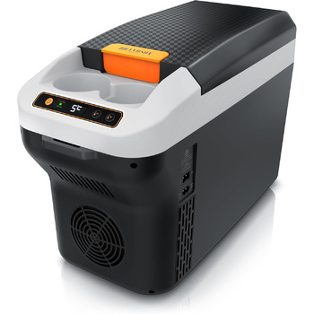Електричний холодильник-бокс 10 л - напруга мережі 230 В та напруга автомобіля 12 В - охолоджує та нагріває - нагрівання макс. 65C - охолодження приблизно на 20C нижче температури навколишнього середовища - Холодно-сірий (тип 2)