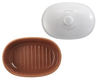 Горшок для хранения хлеба овальный 40 х 20 х 28 см белый Römertopf