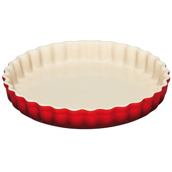 Блюдо кругле хвилясте для запікання 24 см, бордове Le Creuset