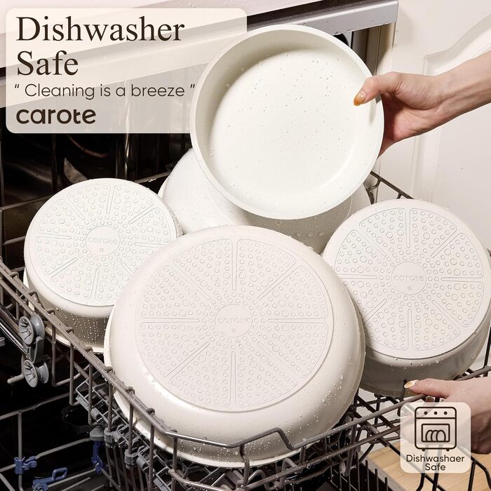 Набір кухонного посуду з 25 предметів, кремовий CAROTE