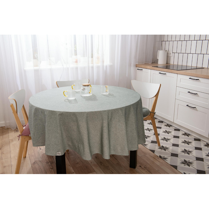 ARDESTO Скатертина Oliver, зелений, D-200 см, 100% бавовна