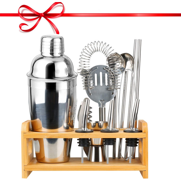 Коктейльний набір з 14 предметів з мірною склянкою та барною ложкою, 550 мл., Hossejoy