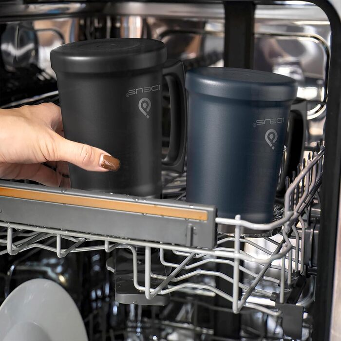 Термокухоль для пива 1 л чорний Ideus