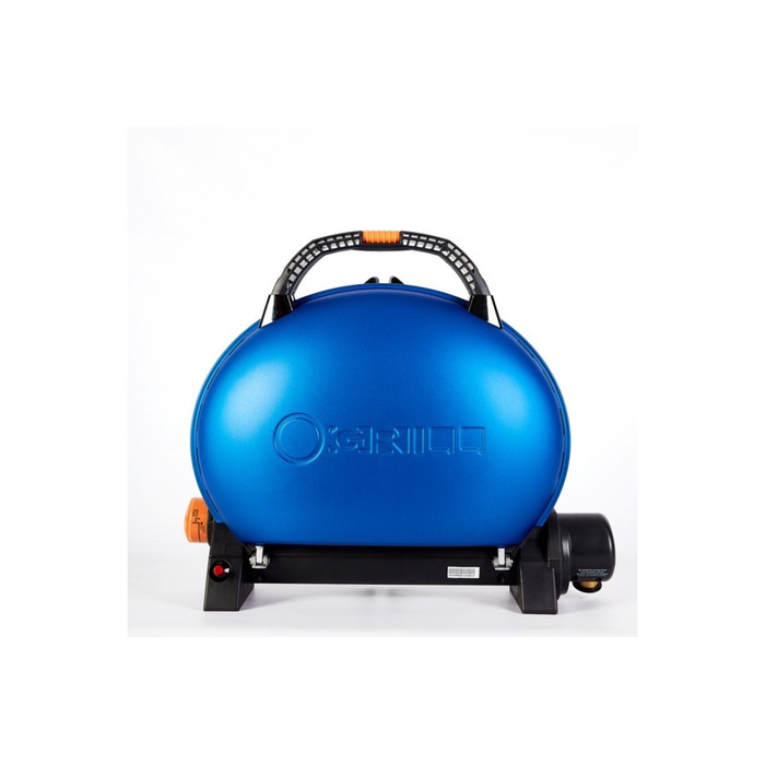 КОМПЛЕКТ Портативний переносний газовий гриль O-GRILL 500, синій  + шланг в подарунок! Код: 011673