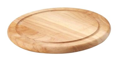 Обробна дошка для мяса з канавкою, каучукове дерево 25 см Continenta