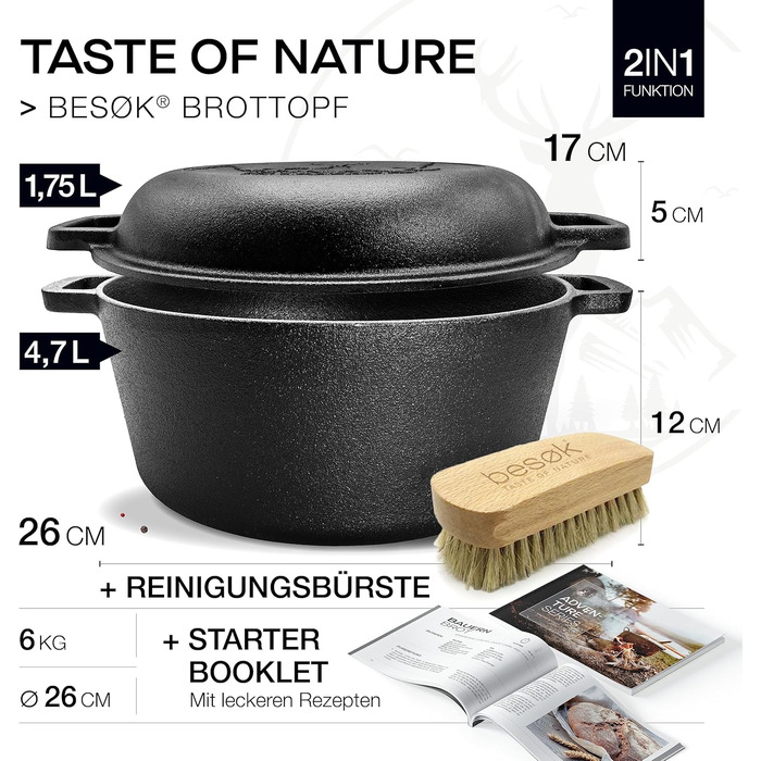 Форма для випікання хліба 26 см чавун besok