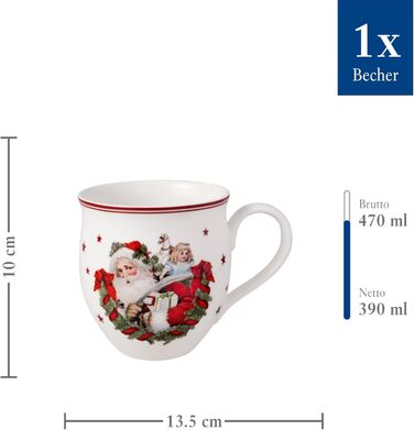 Кружка с ручкой 0,39 л Санта Toy's Delight Villeroy & Boch