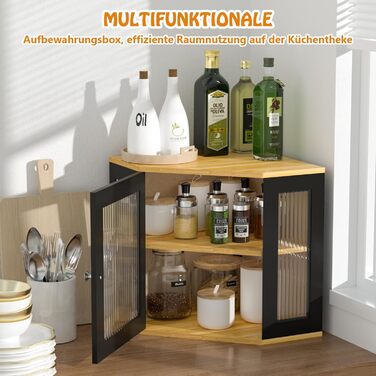 Хлібниця кутова бамбукова з 2 рівнями 32 x 32 x 35 см EXABANG