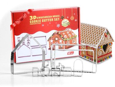 Форма для печива з нержавіючої сталі "Різдвяний будиночок своїми руками" HONGECB