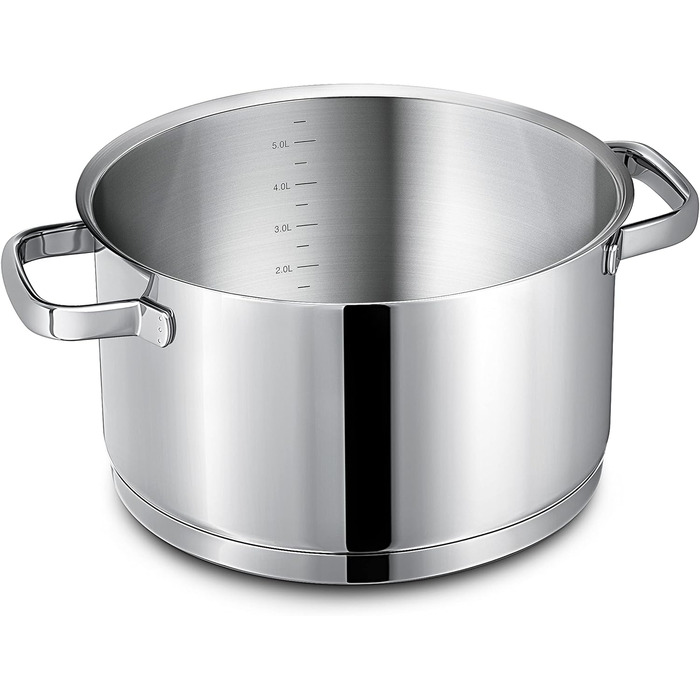 Маленька каструля Linnuo для індукції 16 см зі скляною кришкою, маленька каструля об&39ємом 1,5 л з нержавіючої сталі 18/10, ручка не нагрівається, коване дно для всіх плит, міні-каструля, каструля для молока для індукції, каструля (24 см 6,0 л)