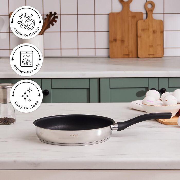 Сковорода з нержавіючої стал 24 см 2.1 л KARACA